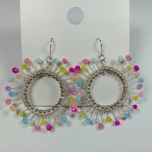 BEAUTIFUL SUNFLOWER MULTICOLOR EARRINGS RAINBOW FUNNY CHIC STYLE